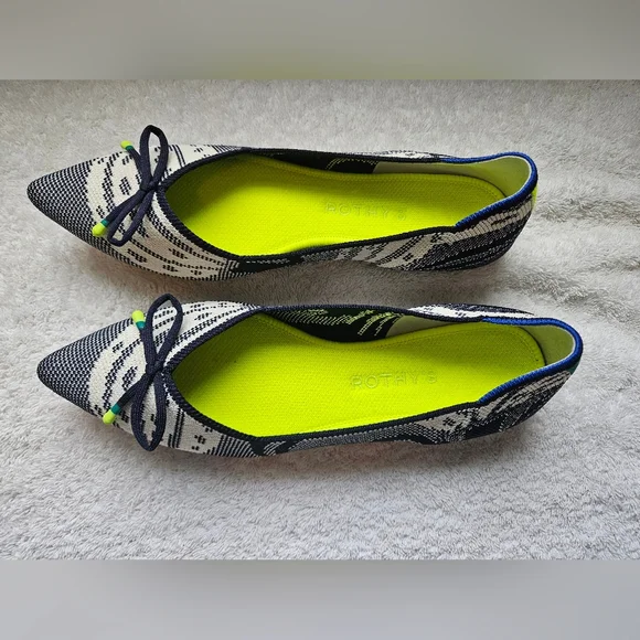 Rothy's The Point Bow in Botanical Navy Women’s Size 7.5 - Picture 7 of 7